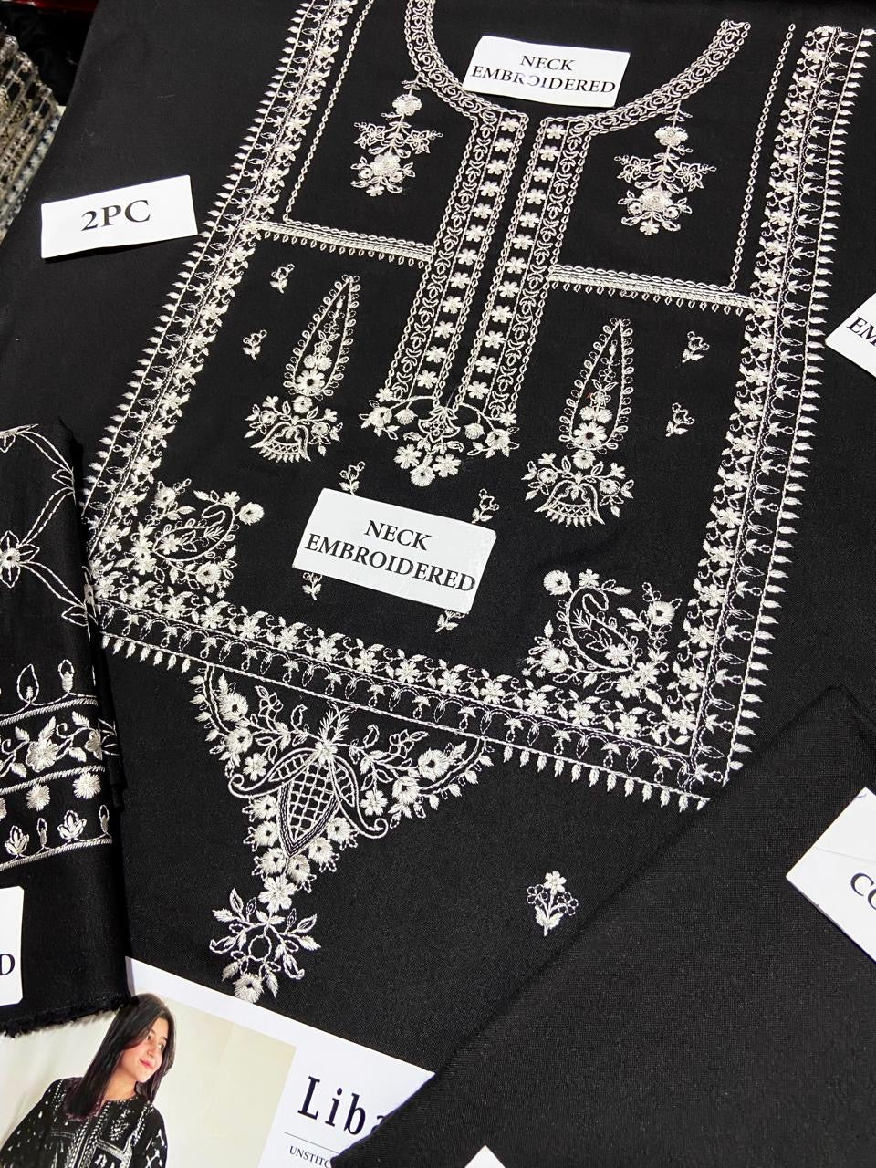 Dhanak 2pc Unstitched Embroidered