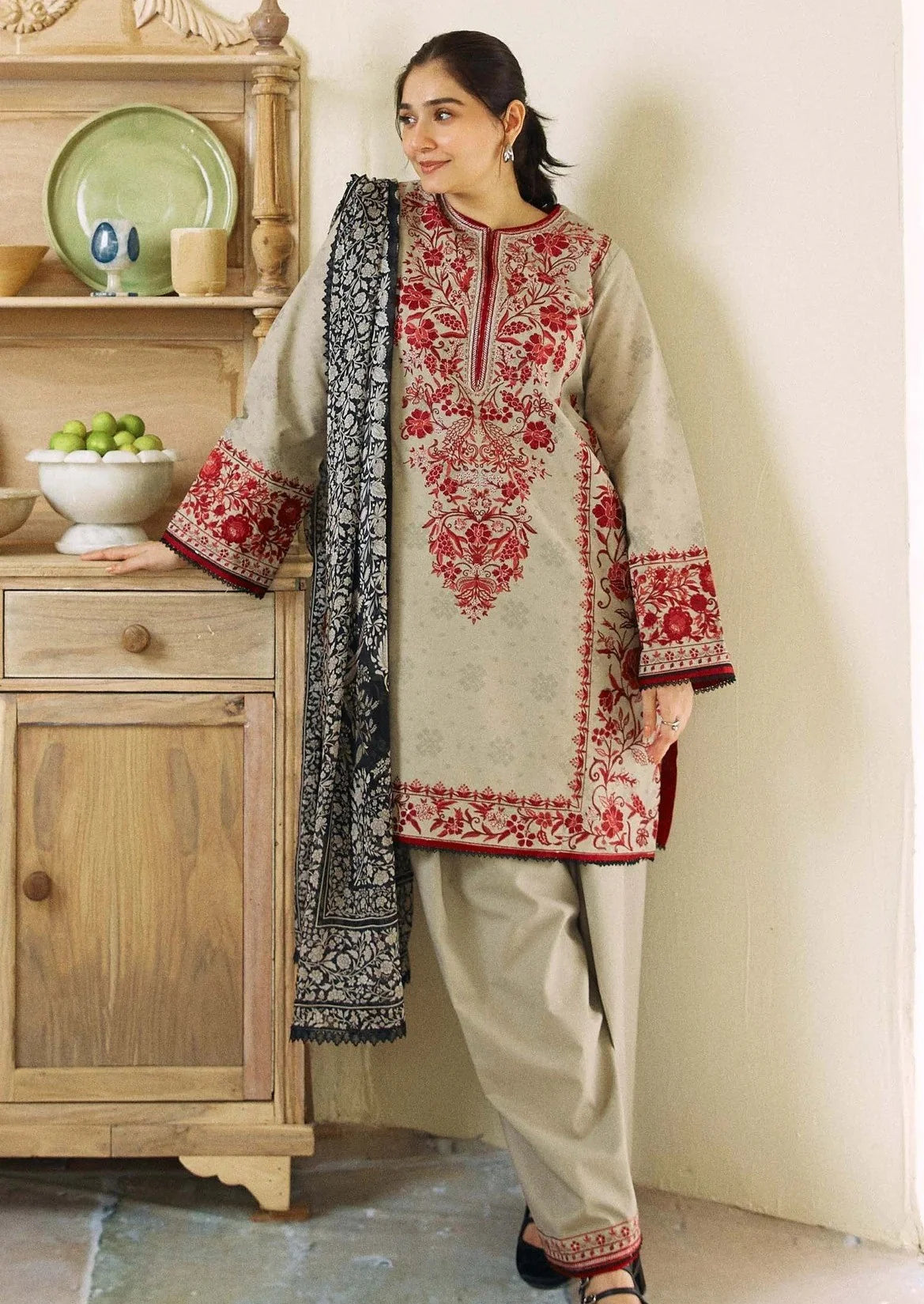 Zara ShahJahan Lawn Dress With Printed Dupata SS-900