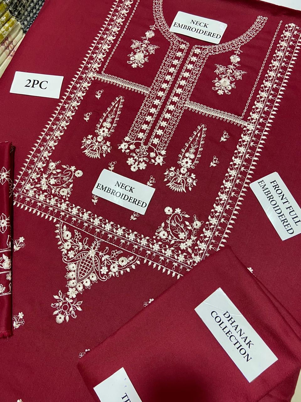 Dhanak 2pc Unstitched Embroidered