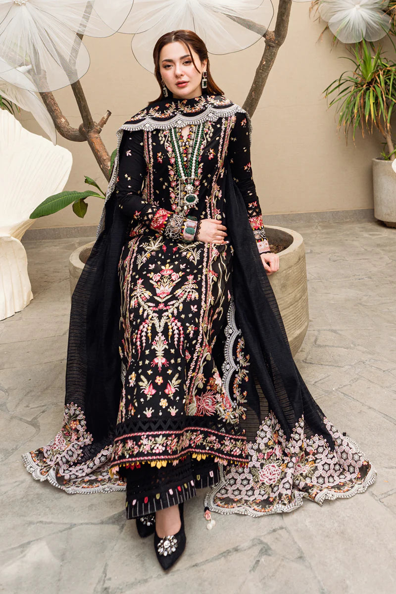 Qalamkar Unstitched Luxury Dhanak Heavy Embroidered 3PC Suit