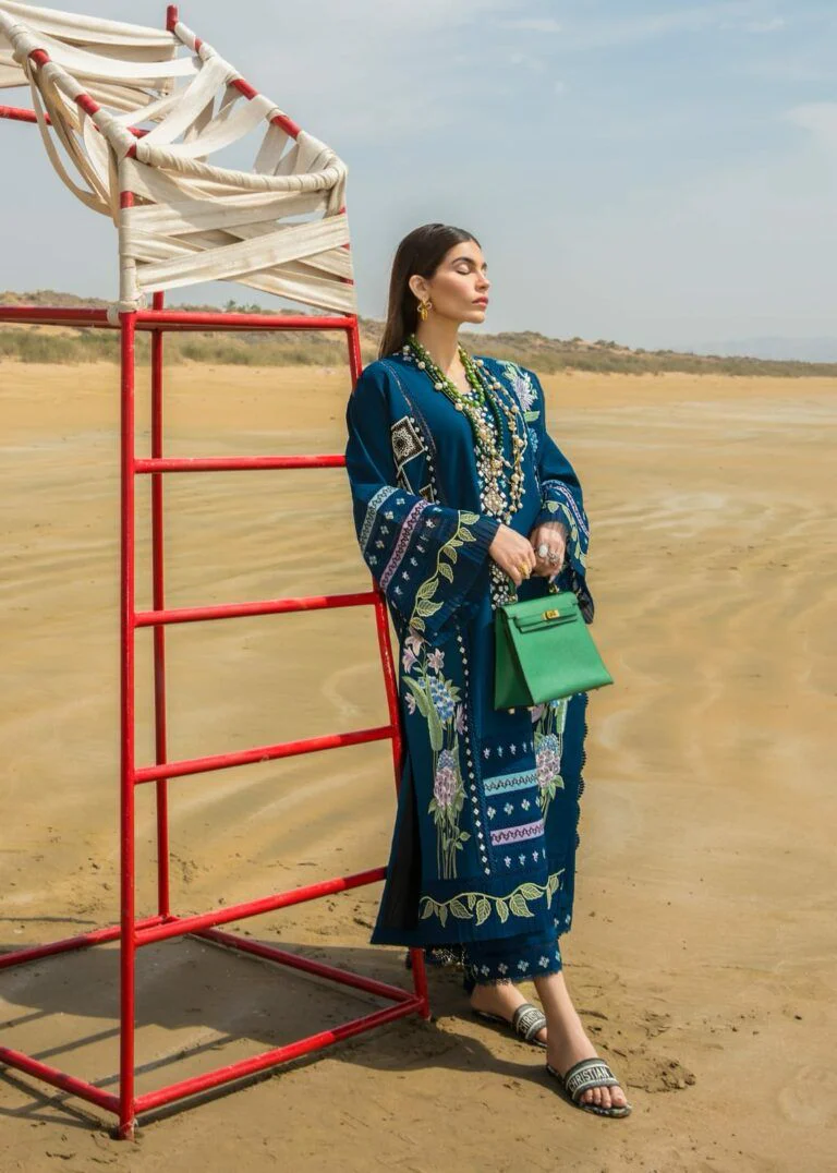 Crimson Full Luxury Lawn Dress With Embroidery Dupata