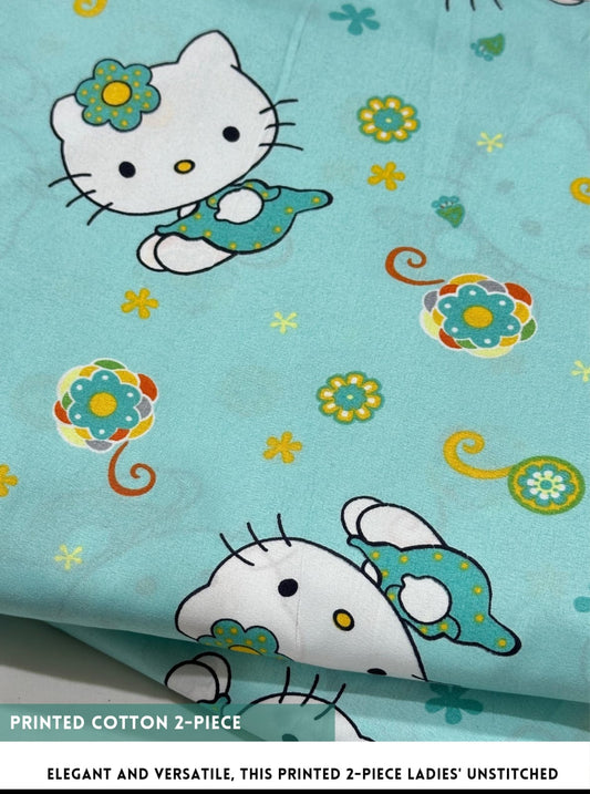 2-PC ALLOVER PRINTED MID SEASON POLO COTTON