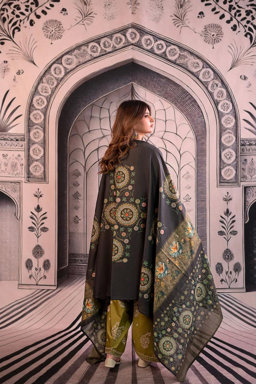 Urge Unstitched Luxury Dhanak Heavy Embroidered 3PC Suit