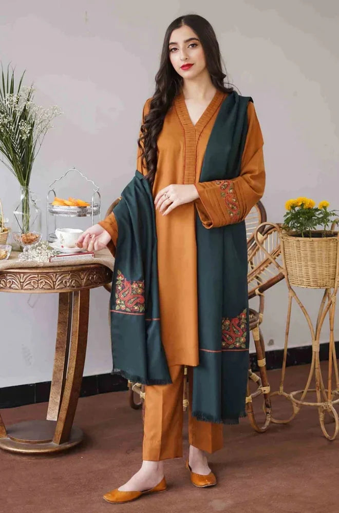 Asling Unstitched Luxury Dhanak Heavy Embroidered 3PC Suit