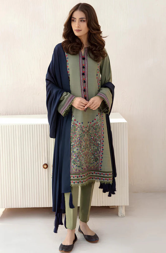 Jazmin - khaddar 3pc Embroidered Winter Suit