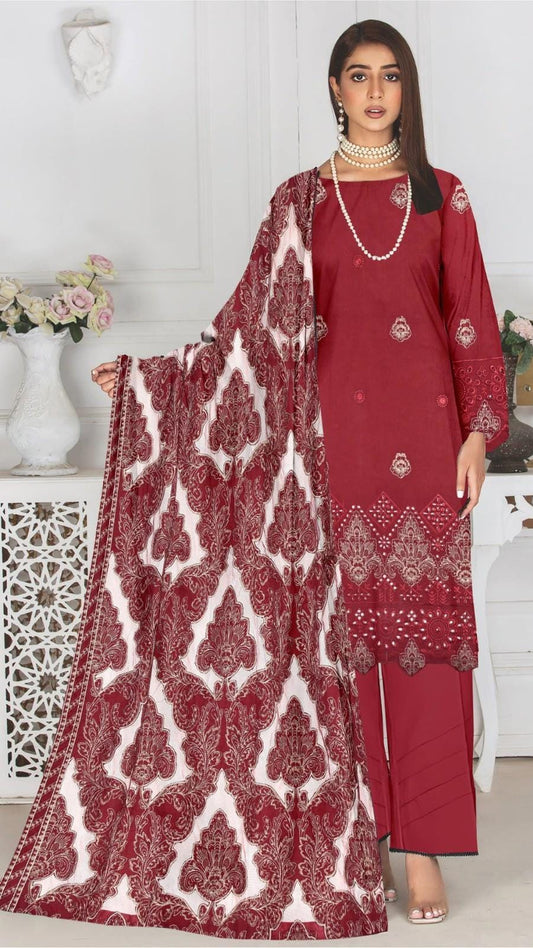 Hussain Rehar Winter Dhanak 3-Piece — K 508