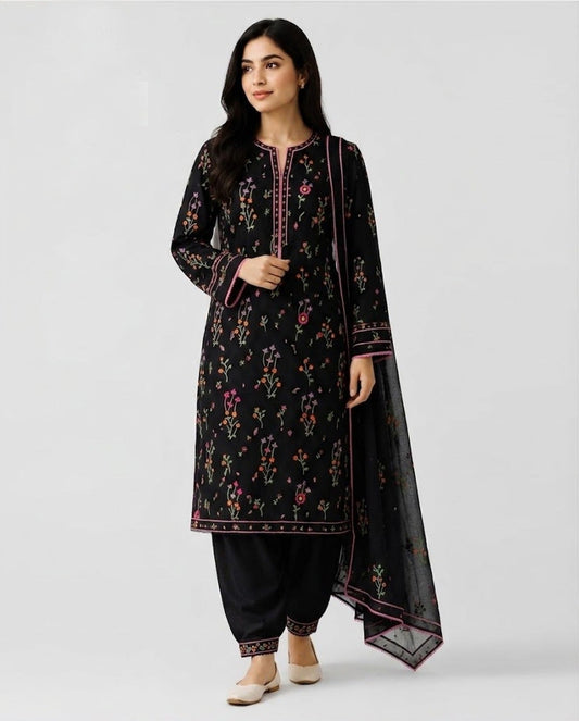 Aneelas Winter Dhanak 3-Piece — 6001 B