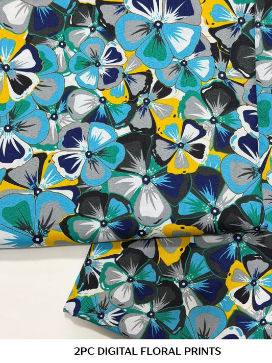 2PC Digital Floral Print