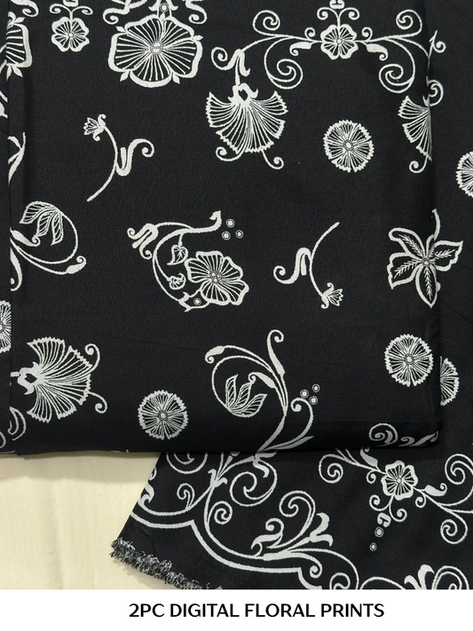 2PC Digital Floral Print