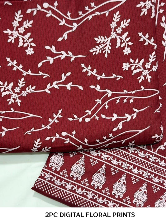 2PC Digital Floral Print