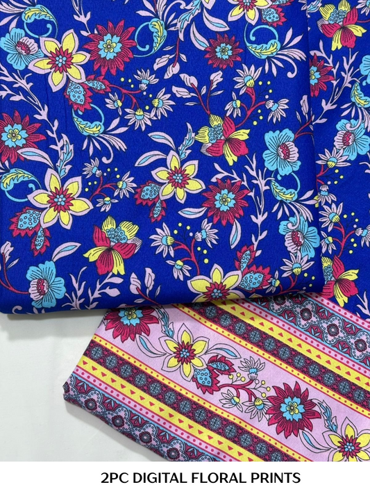 2PC Digital Floral Print