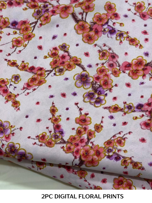 2PC Digital Floral Print