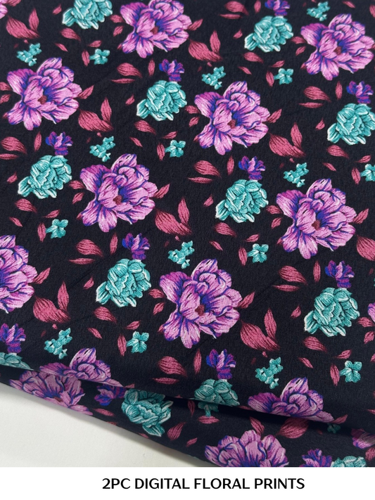 2PC Digital Floral Print